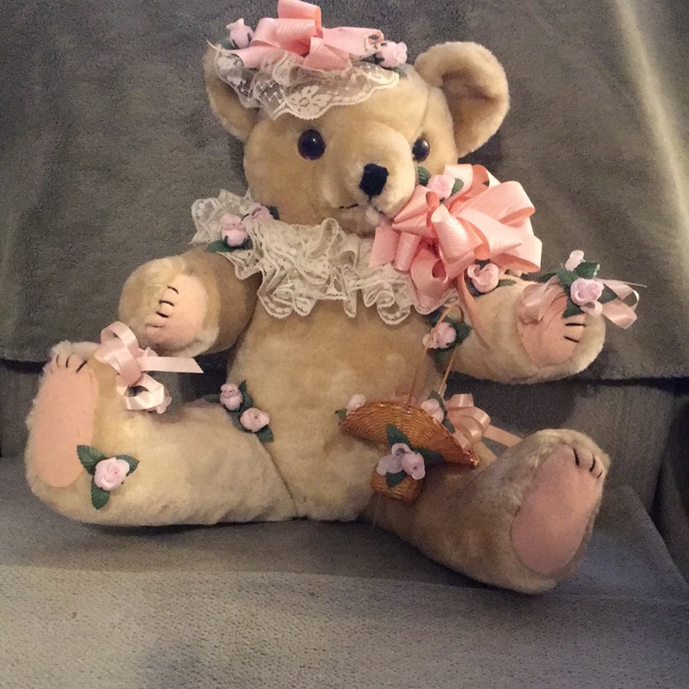 Vintage hand decorated teddy bear
